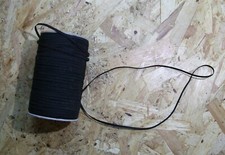 Flat Thin black Elastic sold by the Metre 