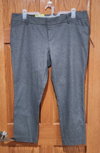 MERONA Women's Plus 18 Modern Fit Mid Rise Ankle Heather Gray Dress Pants NWT