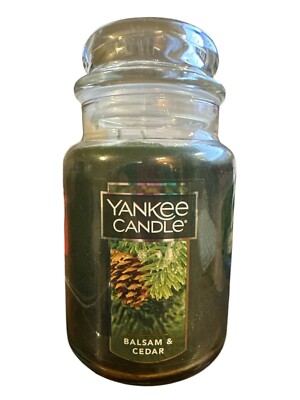 Yankee Candle Balsam Cedar Scented Classic 22oz Large Jar Single Wick Candle