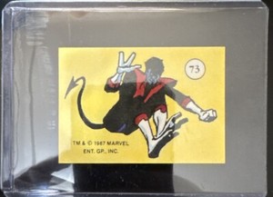 1987 Comic Images Marvel Universe Series ll NIGHT CRAWLER Sticker #73