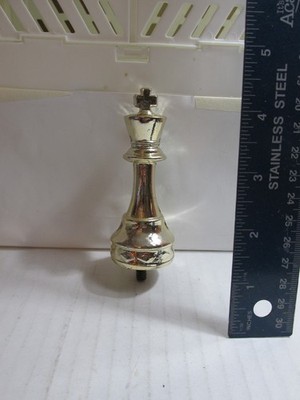 Vintage Metal  Chess Trophy  Gold Color