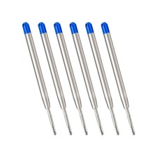 Blue Ink Refills 6pcs , Replaceable Ballpoint Pens 5.9X3.9X0.1,