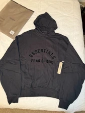 NWT Essentials Hoodie 'Jet Black' - Black - Large