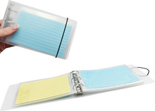 3x5 Index Card Binder with 40 Card Sleeves, Index Card Organizer for Flash Cards