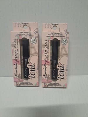 2pk IONI LASH GLUE PRECISE BRUSH FALSE LASHES QUICK DRY STRONG HOLD ADHESIVE LOT