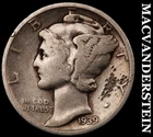 1939-D Silver Mercury Dime-Scarce Better Date No Reserve #i2609