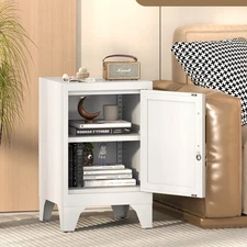 Metal Locker Storage Cabinet w/ Shelf Small Steel File Cabinet Storage Organizer