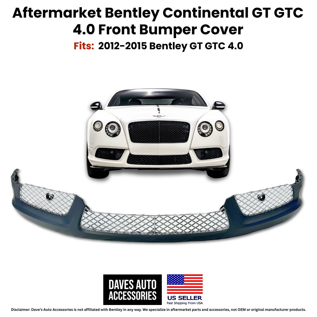 2012–2015 Bentley GTC Front Bumper Cover & Grille Insert Set