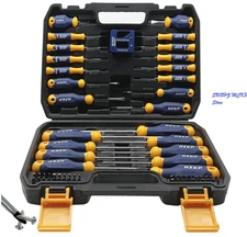 SUNHZMCKP 66-Piece Magnetic Screwdriver Set S2 Steel Precision Bits w/ Case