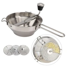 Vegetable Mill Manual Stainless Steel Food Rotary Strainer Potato Strawberry Jam