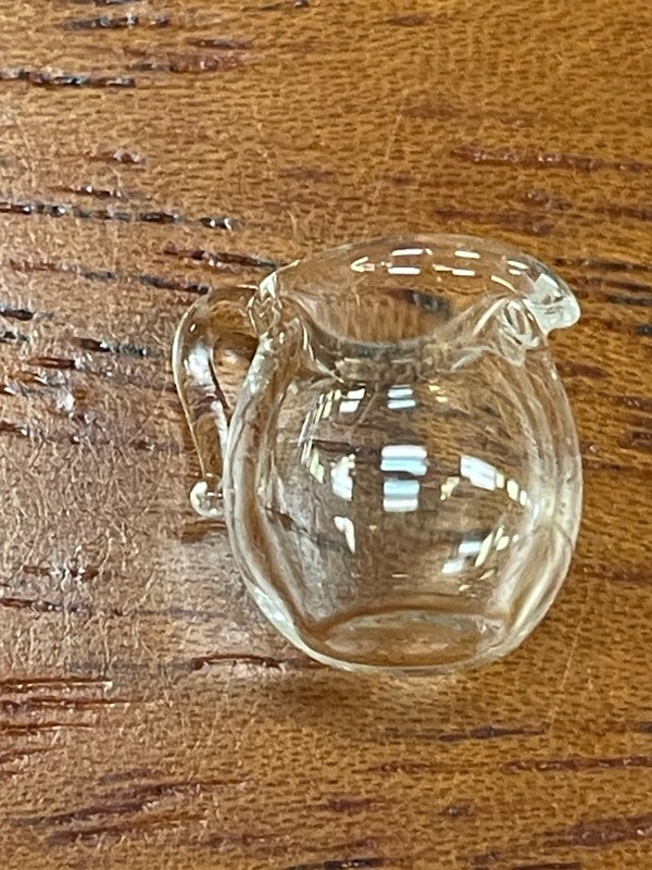 Glass Style Pitcher with handle 1/4"  for Miniature Dollhouse New