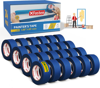 Blue Painters Tape Bulk, 1.88 Inch X 60 Yards, 1440 Yards Total (24-Pack) Blue P