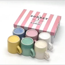 Le Creuset Sorbet Collection Rainbow Macaron Mugs 10cm Set of 6 New From Japan