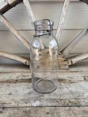 Vintage Fruit Jar Jos Middleby Jr Inc. 1/2 Gal Clear Lid