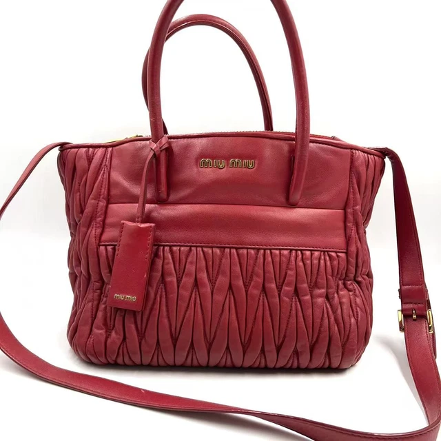 11.01 11 Miu Miu Red Top Handle Bag