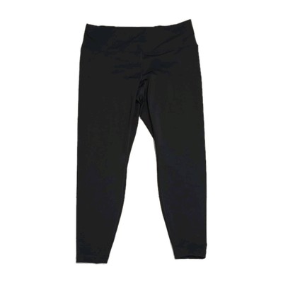 90 Degree Womens Fleece Lined Nimbus Leggings Black Sz 1X Full Length Activewear