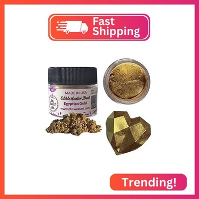 Oh! Sweet Art - 100% EDIBLE EGYPTIAN GOLD LUSTER DUST,METALLIC 4 grams each cont