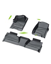 Floor Mats Fit for Chevy For Silverado/ Sierra 1500 2014-2018, Black