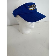 Headshots Charlotte Blue Visor Cap Embroidered Yellow Swoosh Adjustable Strap