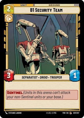 Star Wars Unlimited B1 Security Team (207/596) Twilight of the Republic NM