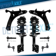8pc Front Struts Control Arms Sway Bars Tie Rods for 2009 - 2013 Subaru Forester