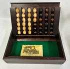 WOODEN GAME 'LE PASSE-TEMPS' CONNECT 4 REMY MARTIN 2 PLAYERS PAINTED BLUE LID