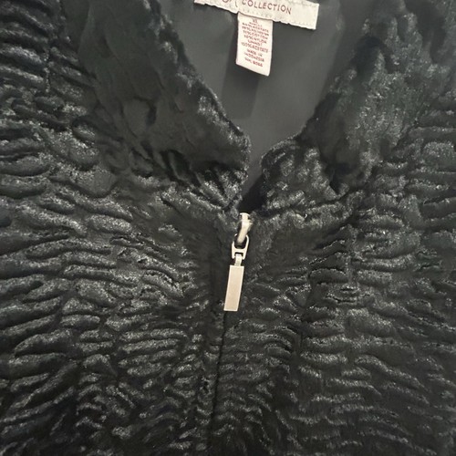 JM Collection Women's Sleeveless Zip Up Black Quilted Vest Size XL - Picture 7 of 7