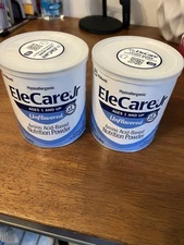 Two- 14.1 oz EleCare Jr. Unflavored Amino-acid Based Nutrition Powder Ages 1 +