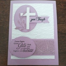 Taufkarte, Zur Taufe, Handarbeit, Klappkarte, Glückwunsch