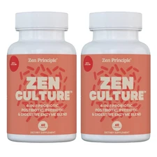 Zenculture: 4-in-1 Synbiotic Formula. 120 Capsules.