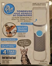 New PAW PERFECT PET FUR TRIMMER Stainless Steel  Ceramic Blades Quiet Cordless