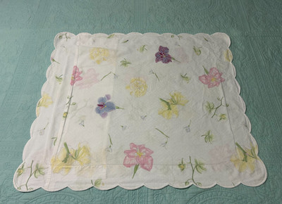 Yves Delorme Anemone Pattern Standard Pillow Sham 100% Cotton France
