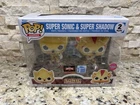 Funko Pop! Super Sonic & Super Shadow 2 Pack Flocked Target Con  -b