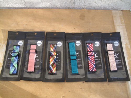 Epic Woven Braided Stretchy Watch Bands for Apple Watch set of 6 38/40/41mm - Picture 2 of 12