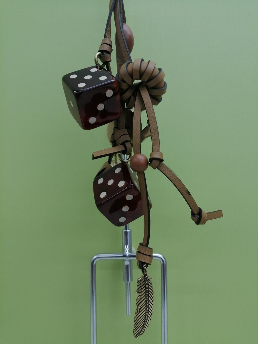 COACH Cluster Snail Dice Leather Bag Charm Keychain | eBay