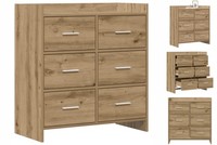 Sideboard Wohnzimmer Kommode Schrank Lowboard Artisan-Eiche 75X33X80 Cm Holzwer