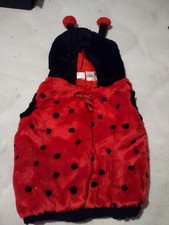 Ladybug Costume Toddler kids 24 Months Red Black Chenille