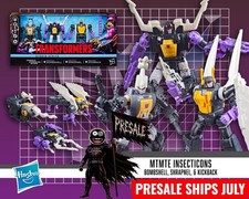 PRESALE Transformers Insecticon MTMTE Studio Series Bombshell Shrapnel Kickback