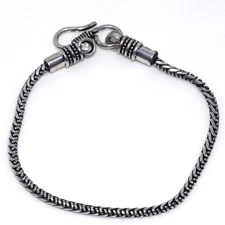 925 Silver Plated Vintage Style Jewellery Bracelet Handmade Size 9" MJ