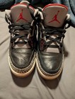 Nike Jordan Retro 3 OG Mid Black Cement Red 854262-001 Shoes Men's Size 11