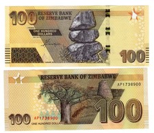 ZIMBABWE 100 Dollar Schein 2023 P106 NEW NEU NEU UNC
