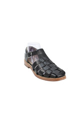 Everlane Womens Leather Day Buckled Fisherman Sandals Black Size 8