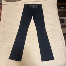 7 For All Mankind blue denim Jeans Sz 26 Dark Wash skinny Boot Cut casual USA