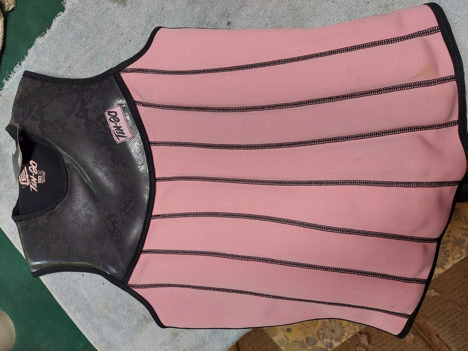 Womens Black Pink Ten 80 Life Jacket Ski Vest Size 12 (Rack ODI)