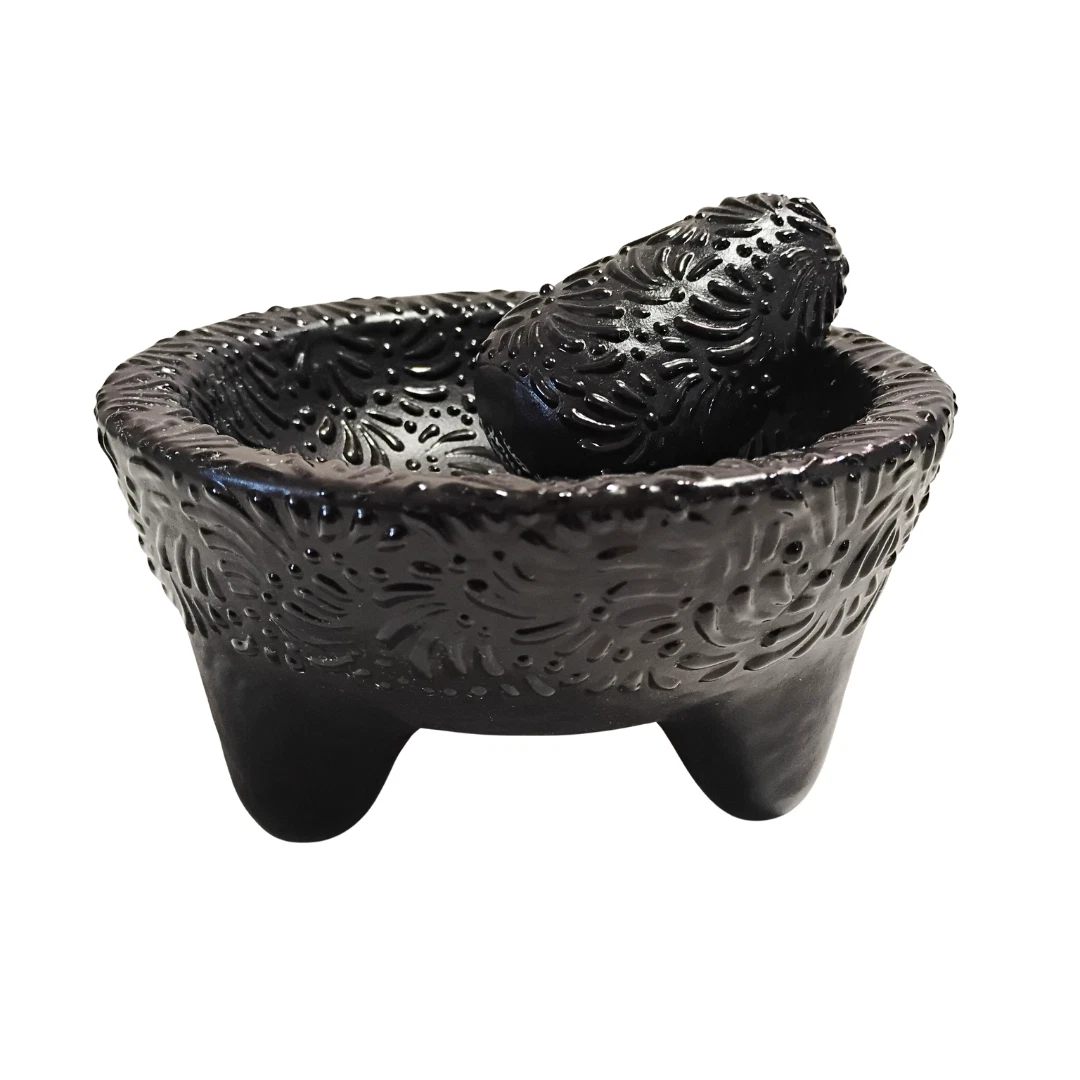 Ceramic Mortar and Pestle | Decorative | by A Gift That Gives -Mexico | Black