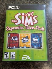 The Sims: Expansion Three Pack Vol 2 PC Game CD-ROM 2005 4 Set Discs w/ Manual