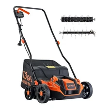 VEVOR 2-in-1 Electric Dethatcher and Scarifier Lawn Dethatcher 13-Inch 13 Amp
