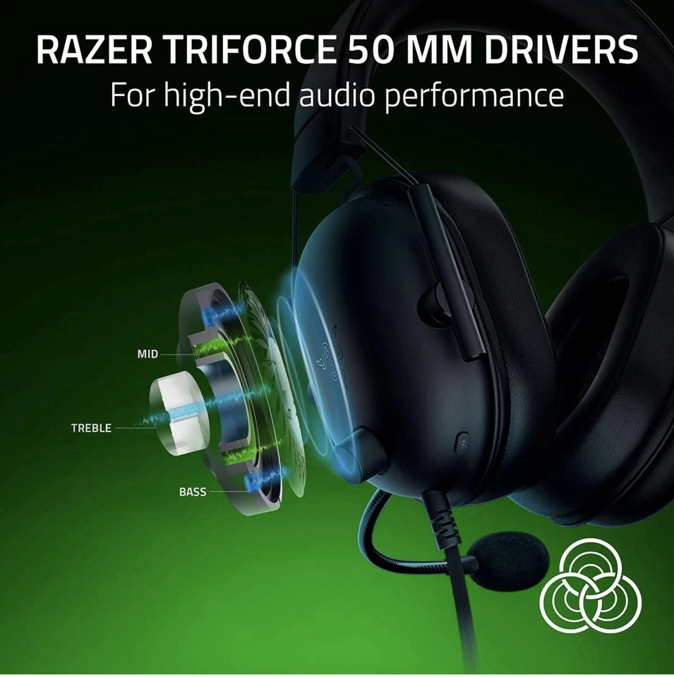 Razer - BlackShark V2 X Wired Gaming Headset for PC, PS5, PS4, Switch, Xbox X... - Image 2 of 4