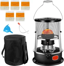Kerosene Space Heaters, 9500 BTU/H 2 in 1 Kerosene Heaters, Non-Electric Indoor/