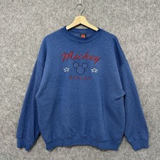 Vintage Disney Mickey Unlimited Sweatshirt Blue Crewneck XL Jerry Leigh 90s USA